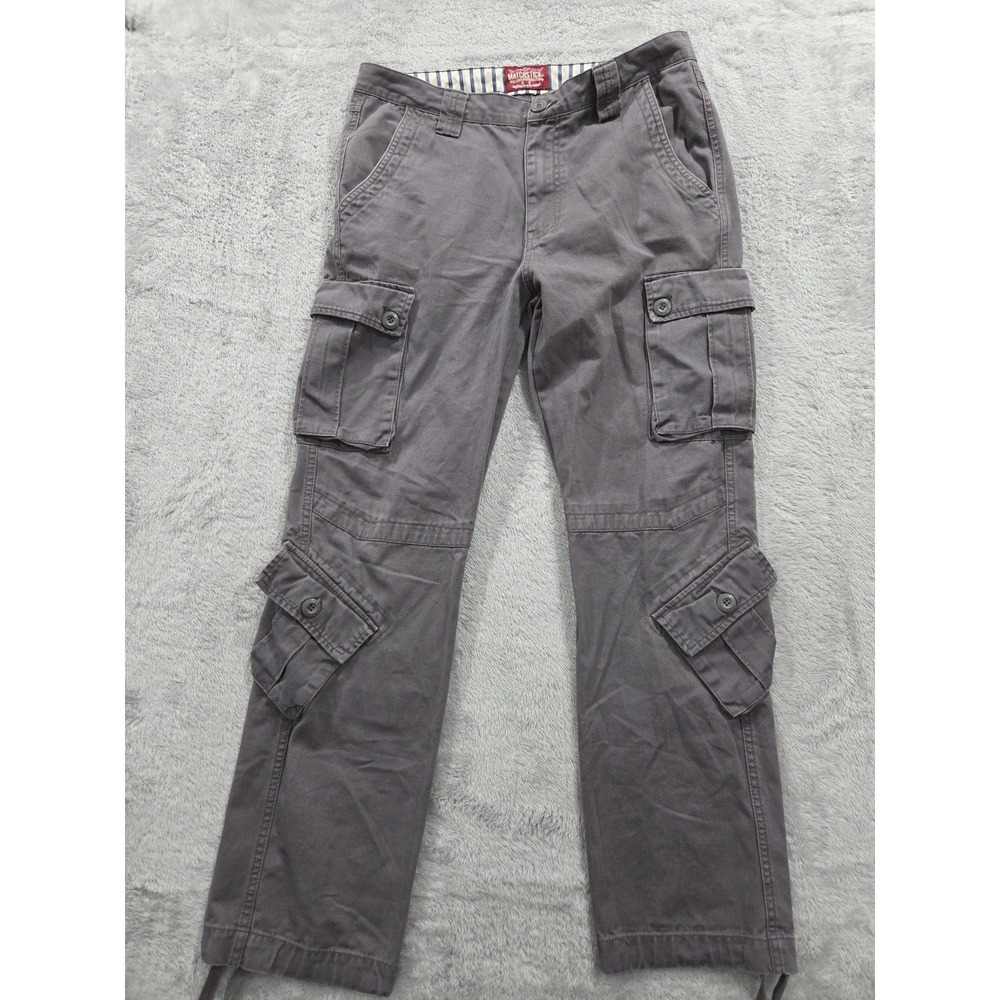 Matchstick Cargo Pants MENS Sz34X32 Grunge Japanese Fashion Baggy Relaxed Grey